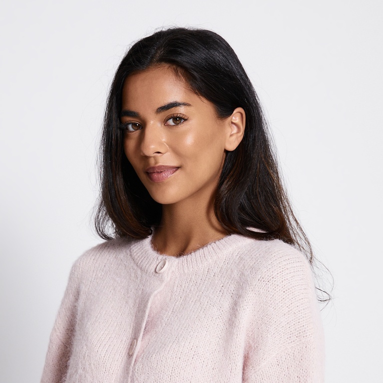 Knit cardigan "Alva" powder pink